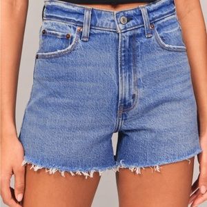 NWOT Abercrombie & Fitch 90's Relaxed High Rise Cut Off Curve Love Shorts 30/10